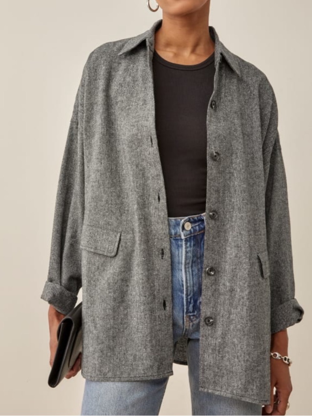 Reformation Bells Jacket Light Grey